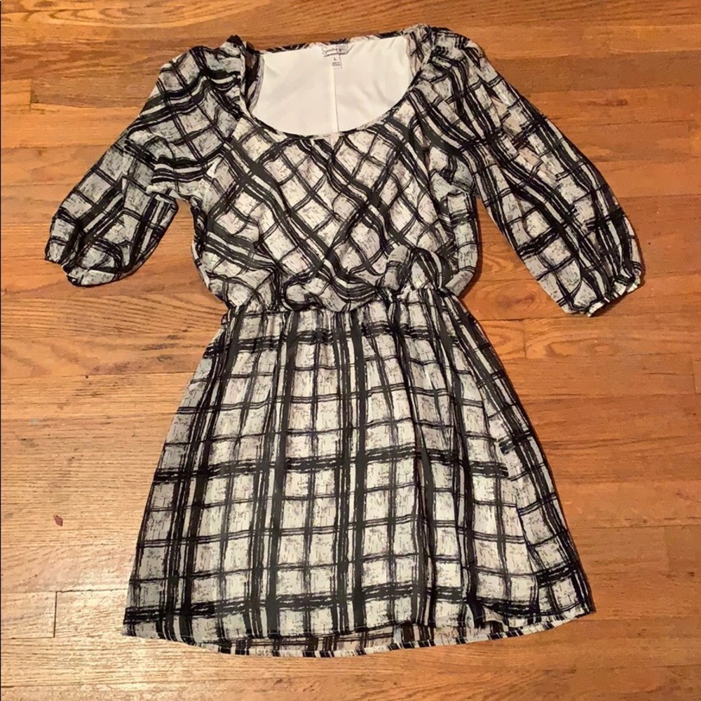 Black and White Patterned Dress